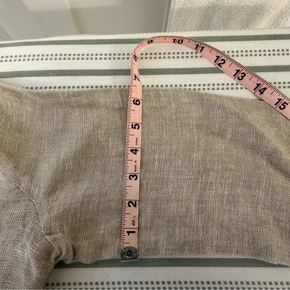 NWOT - Tahari Tan Linen Button Down Midi Dress/Duster - Picture 10 of 10